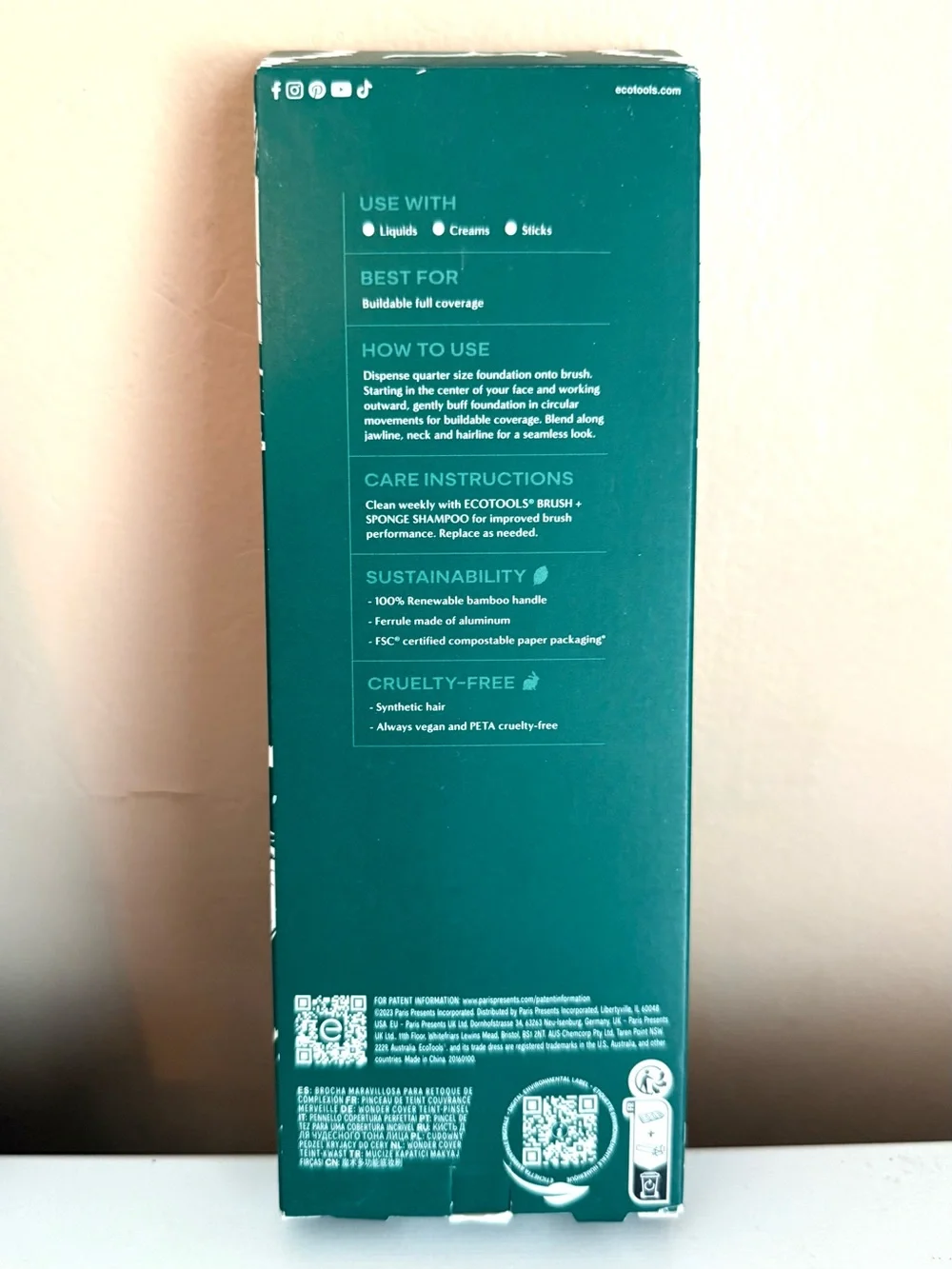 ECOTOOLS FRESH FACE BRUSH SET + WONDER COVER COMPLEXION BRUSH NEW CRUELTY-FREE
